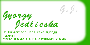 gyorgy jedlicska business card